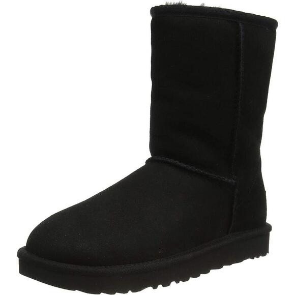 UGG Womens Classic Short Ii Boots Black Size 6 - Picture 5 of 7